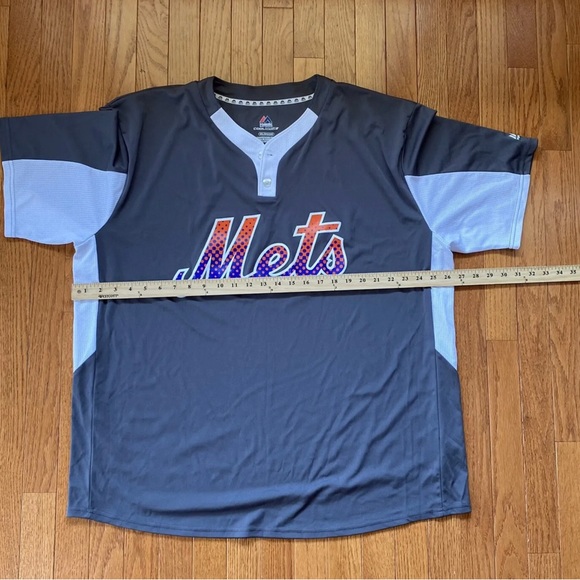 Majestic CoolBase New York Mets Jersey Green 2XL - Picture 5 of 6